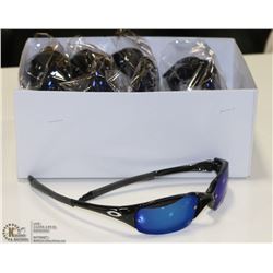 OAKLEY REPLICA BLACK FRAMED SUNGLASSES WITH BLUE