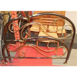 DOUBLE BRASS HEAD AND FOOT BOARD