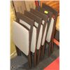 Image 1 : SET OF 5 BROWN METAL FOLDING CHAIRS