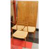 Image 1 : TEAK WOOD TABLE WITH 3 SIDECHAIRS