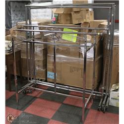 GROUP OF 4 COMMERCIAL GRADE CLOTHING RACKS