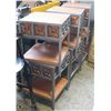 Image 1 : GROUP OF 6 METAL AND WOOD TONE END TABLES
