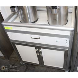 ROLLING CART WITH 2 DOOR AND 1 DRAWER STORAGE