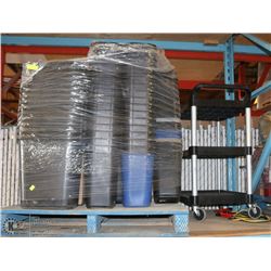 PALLET OF PERSONAL GARBAGE CANS SOLD WITH