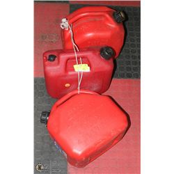 LOT OF 3 ASSORTED JERRY CANS