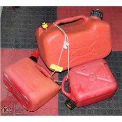 LOT OF 3 ASSORTED JERRY CANS