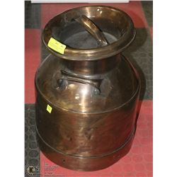 LARGE VINTAGE METAL  PAINTED BRUSH BRONZE CREAMER