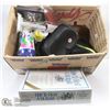 Image 1 : LARGE BOX WITH MOSTLY NEW ITEMS INCL 2 BIKE SEATS,