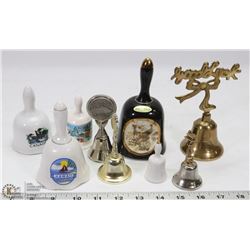 FLAT WITH ASSORTED COLLECTIBLE BELLS INCL 24K AND