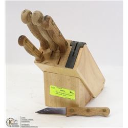WILTSHIRE 5PC KNIFE BLOCK SET STAINLESS STEEL WITH