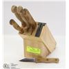 Image 1 : WILTSHIRE 5PC KNIFE BLOCK SET STAINLESS STEEL WITH