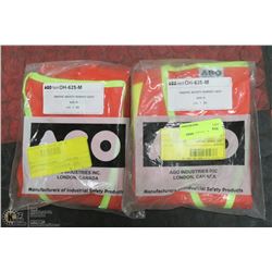 PAIR OF NEW SIZE M TRAFFIC SAFETY SURVEY VESTS