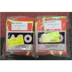 PAIR OF NEW SIZE M TRAFFIC SAFETY SURVEY VESTS