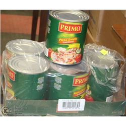 CASE WITH 6 LARGE CANS PRIMO PIZZA SAUCE