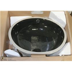 GROUP OF 5 NEW BLACK CERAMIC UNDERMOUNT SINKS