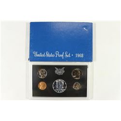 1968 US PROOF SET WITH BOX, 40% SILVER JFK HALF