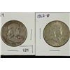 Image 1 : 1959 & 1962-D FRANKLIN HALF DOLLARS