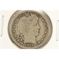 1911 BARBER QUARTER VERY GOOD