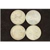 Image 1 : 1942,49,59 & 64 CANADA SILVER 25 CENTS
