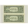 Image 2 : 2-2003-A $1 FRN'S LOW CONSECUTIVE SERIAL 'S UNC