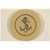 Image 2 : VINTAGE POKER CHIP OFF WHITE / BLUE ENGRAVED