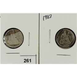 1838 & 1887 SEATED LIBERTY DIMES