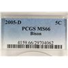 Image 3 : 2005-D BISON NICKEL PCGS MS66