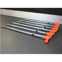 6 New Heavy Duty steel 1/4 inch x 10 inch Tent & tarping Pegs for hard or