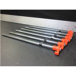 6 New Heavy Duty steel 1/4 inch x 10 inch Tent & tarping Pegs for hard or