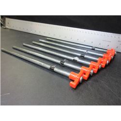 6 New Heavy Duty steel 1/4 inch x 10 inch Tent & tarping Pegs for hard or