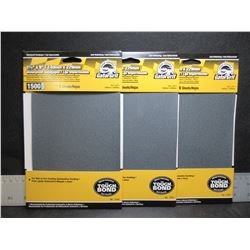 Lot of 3 Packs of Gator Grit 1500 grit Waterproof Sandpaper / 6 sheets per