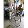 Image 3 : Metal Display Shelf with 2 rear wheels 22 x 24 x 72 with 4 shelves / also great