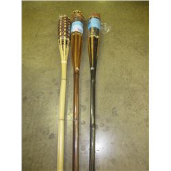 3 Tiki Torches / 1 has no wick / no shipping on this item