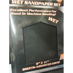 New 9 x 11 inch Wet Sandpaper / 20 piece with- 60-100-150-240 grits