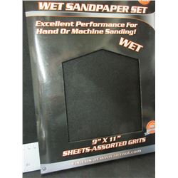 New 9 x 11 inch Wet Sandpaper / 20 piece with- 60-100-150-240 grits