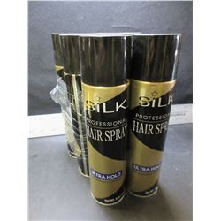 Lot of 6 New Silk Professional Hair Spray ultra hold