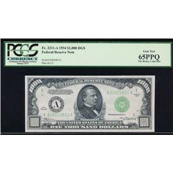 1934 $1000 Boston Federal Reserve Note PCGS 65PPQ