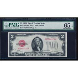 1928 $2 Legal Tender Note PMG 65EPQ