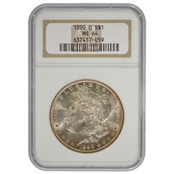 1890-O $1 Morgan Silver Dollar Coin NGC MS64