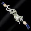 Image 2 : Natural Tanzanite C-Diopside Fire Opal Tiger Bracelet