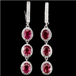 Top Rich Red Pink Ruby Earrings