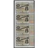 Image 1 : Uncut Sheet of (4) State of Louisiana Baby Bond Obsolete Notes