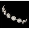 Image 2 : 7.38 ctw Diamond Bracelet - 14KT White Gold