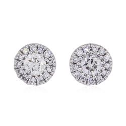 0.25 ctw Diamond Earrings - 14KT White Gold