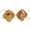 Image 4 : Chanel Gold CC Diamond Shape Vintage Clip On Earrings