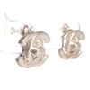 Image 2 : Chanel Silver CC Turn Lock Vintage Clip On Earrings 96P