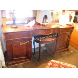 Wood Buffet and Mirror