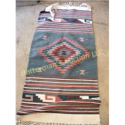 Navajo Table Runner in Reds and Greens