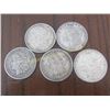 Image 1 : Lot of 5 Morgan Silver Dollars