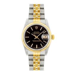 Rolex Datejust 18k yellow gold black face Men